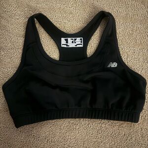 New Balance Black Racerback Sports Bra